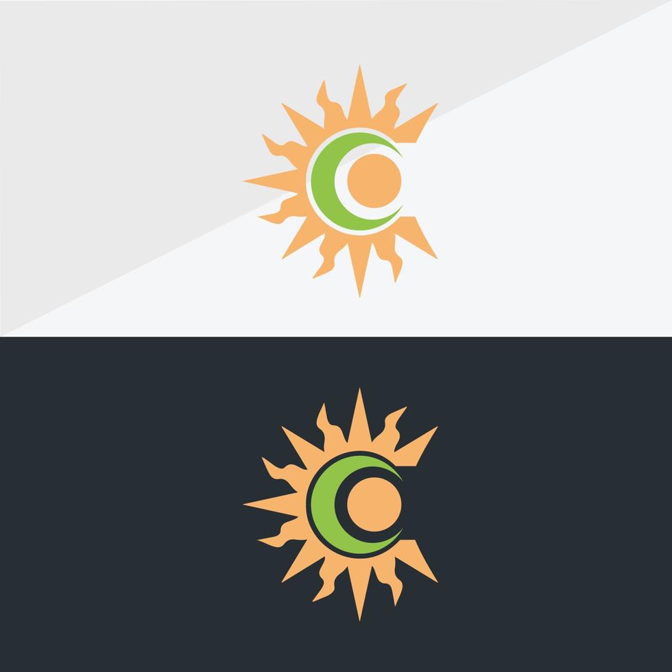 Sonnenblumen-Logo und Sonne-Icon-Vektor-Design-Vorlage. vektor