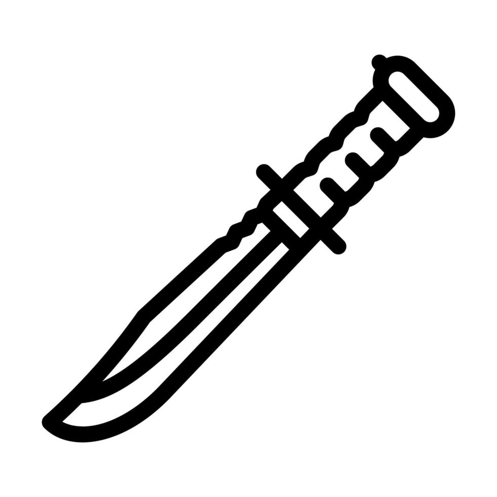 Messer Waffe Linie Symbol Vektor Illustration