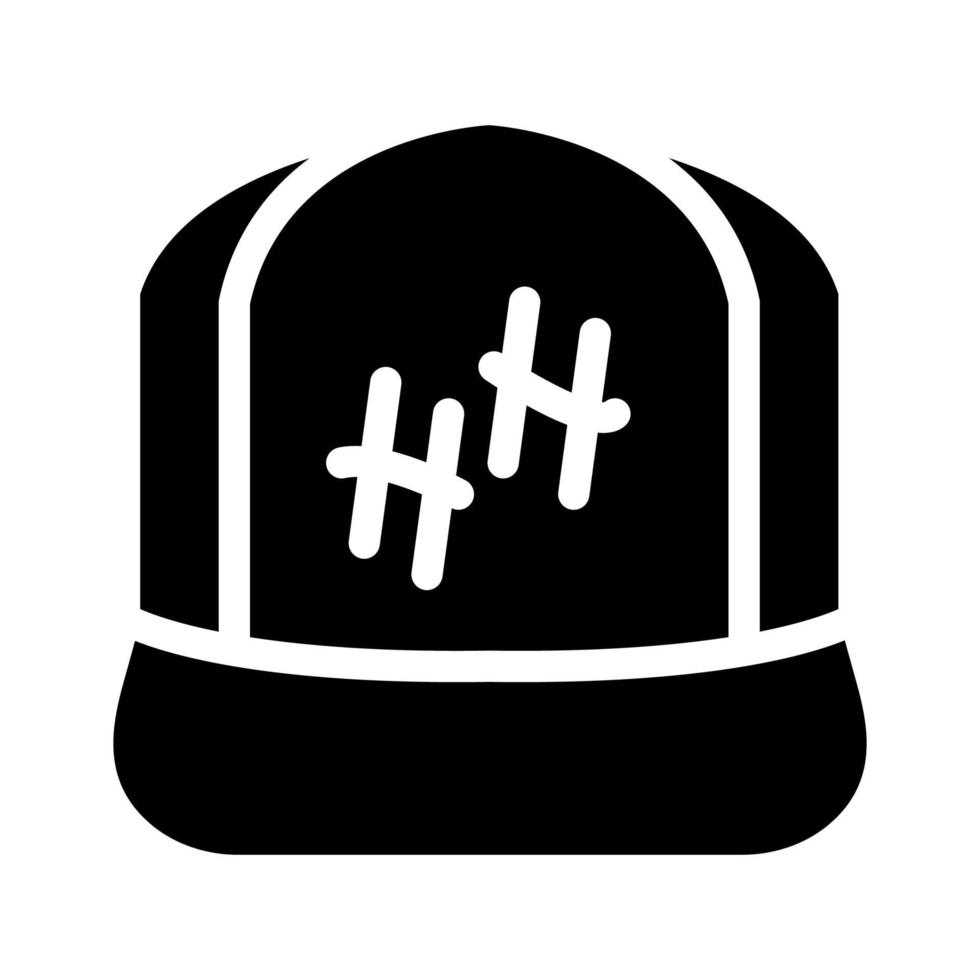 Mütze Rapper Glyphe Symbol Vektor Illustration flach