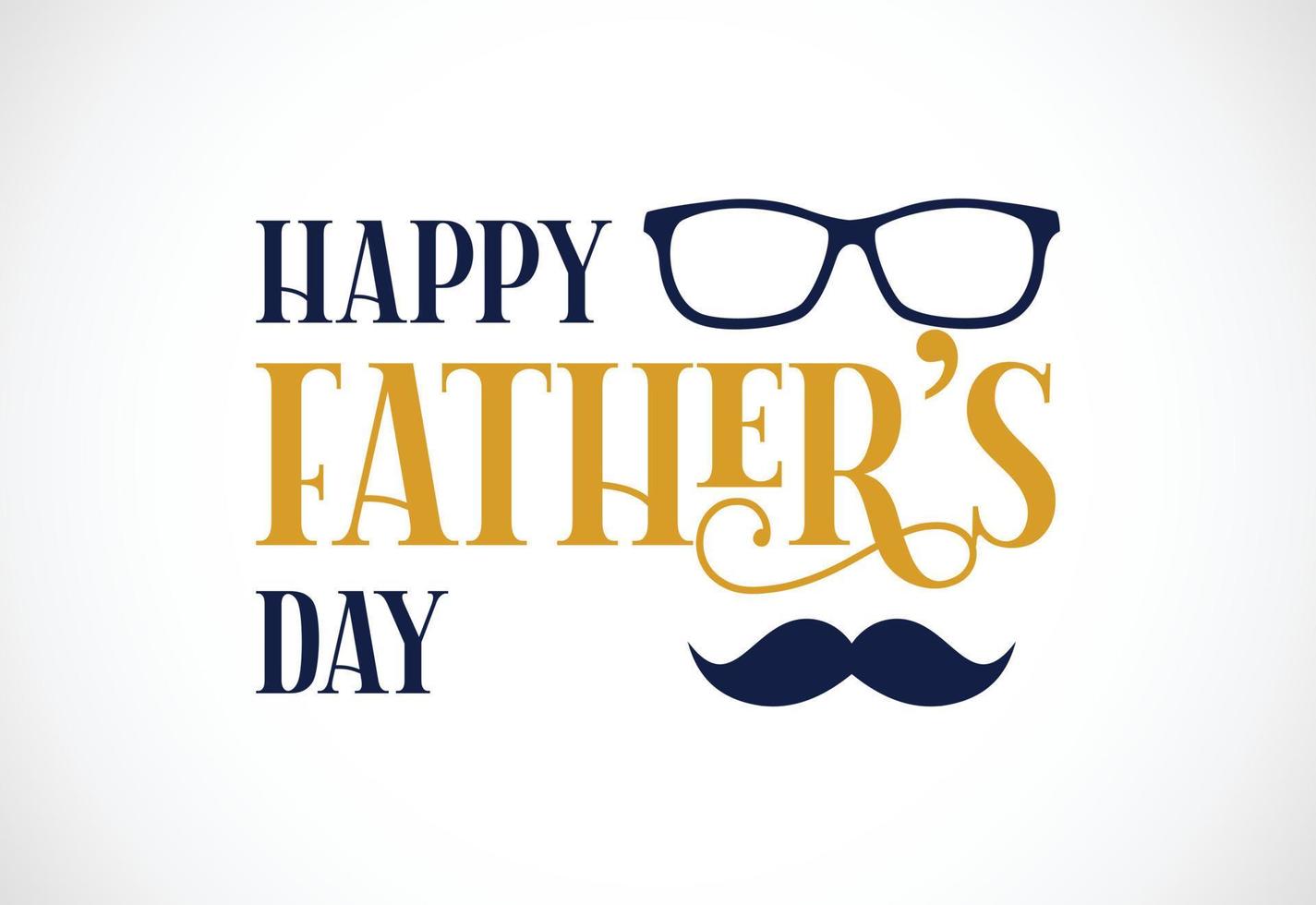 Happy Father's Day Poster oder Banner-Vorlage, Happy Fathers Day Letters Emblem Vector Illustration Design