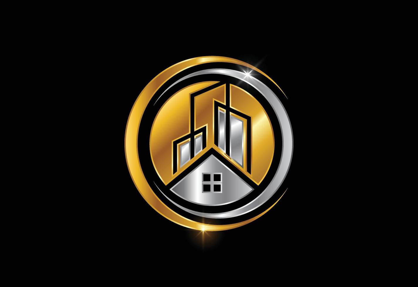 immobilienlogo, hauslogo, hauslogozeichensymbol vektor