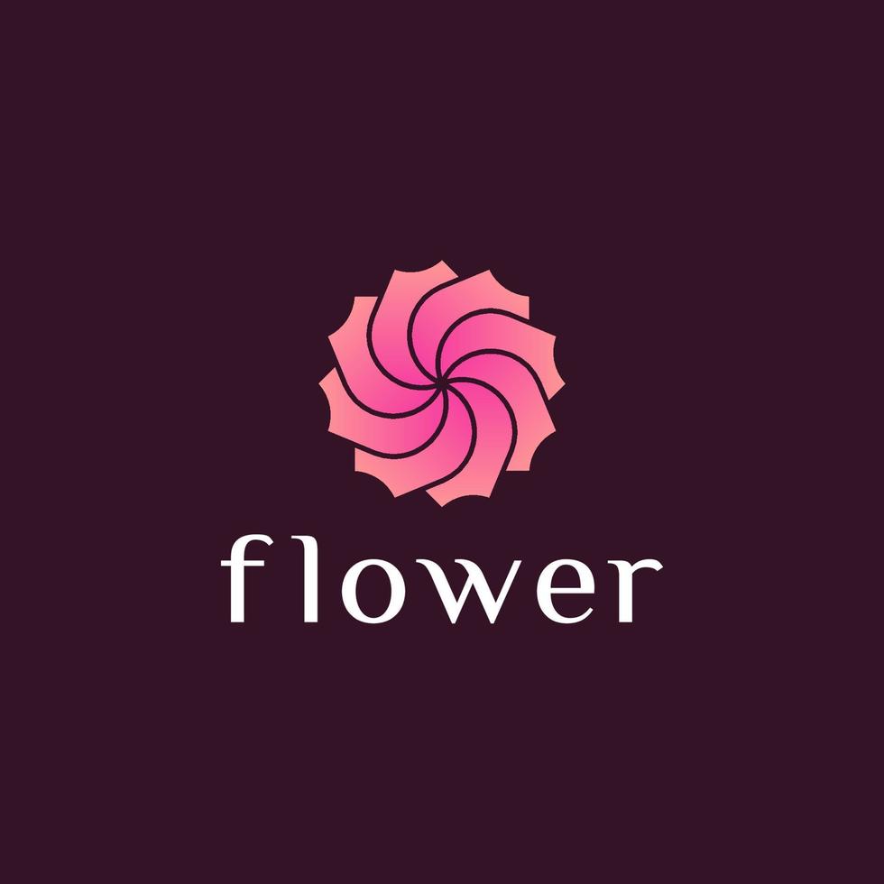 cherry blossom färgglada gradient logotyp design vektor