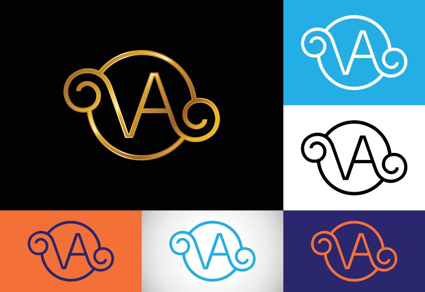 Anfangsbuchstabe va Logo Design Vektor. grafisches alphabetsymbol für unternehmensidentität vektor