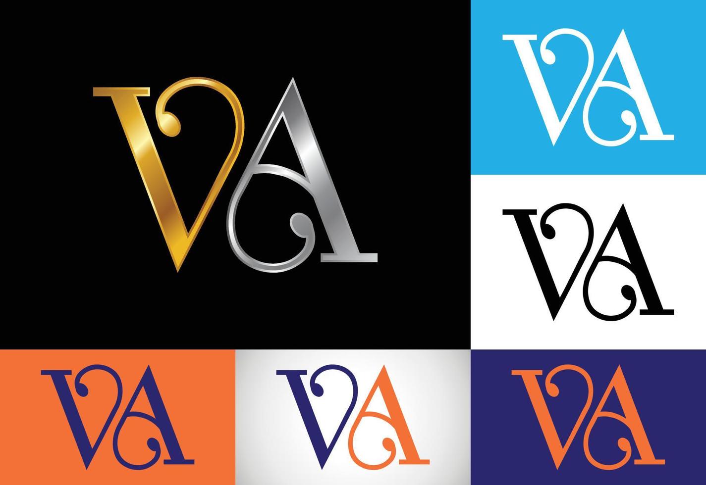 Anfangsbuchstabe va Logo Design Vektor. grafisches alphabetsymbol für unternehmensidentität vektor