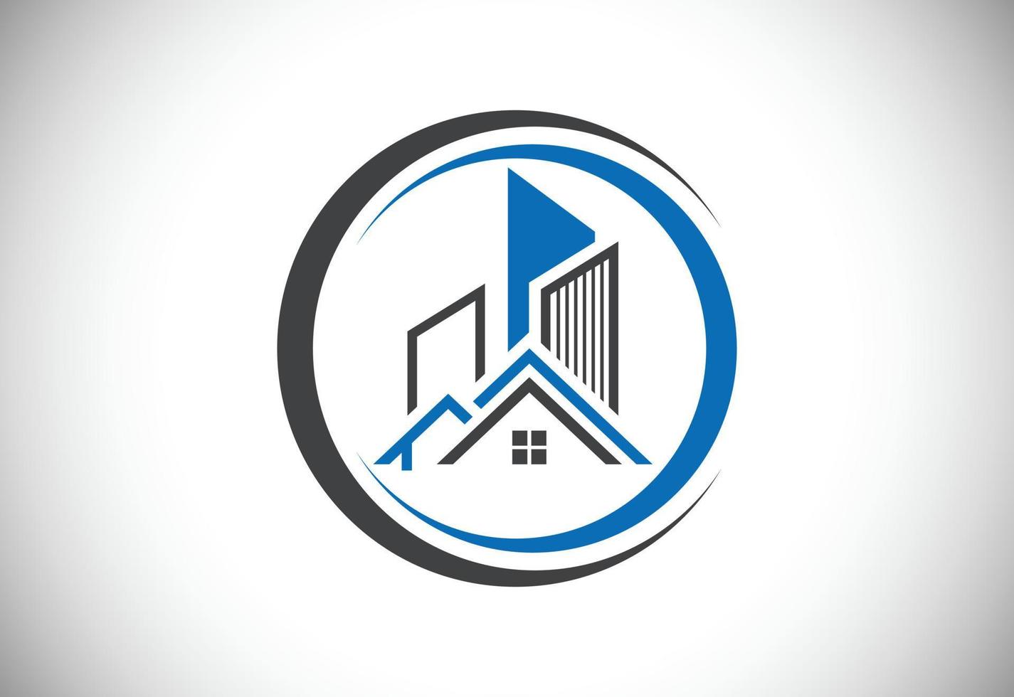 immobilienlogo, hauslogo, hauslogozeichensymbol vektor