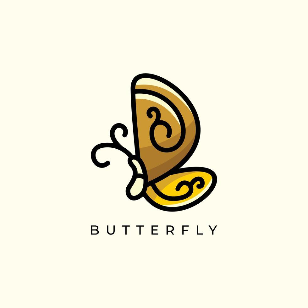 buchstabe b für schmetterling-logo-design vektor