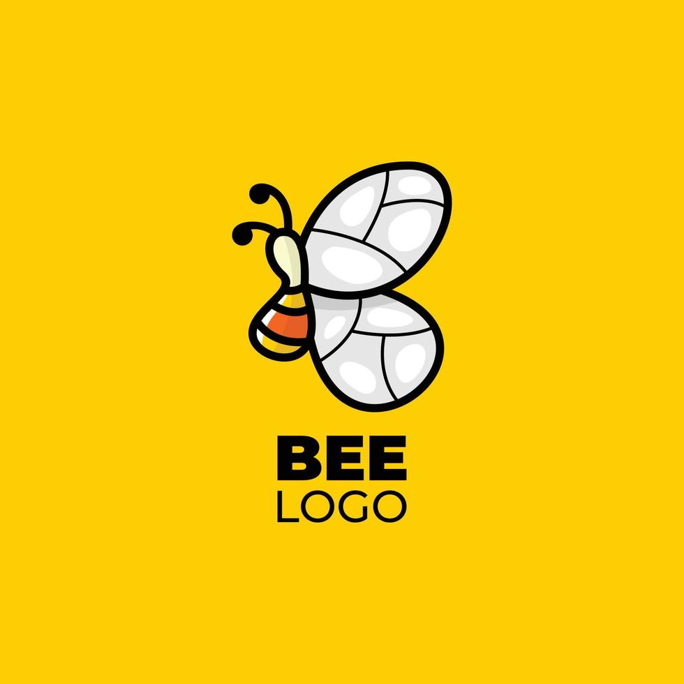 bokstaven b för design av bee-logotyp vektor