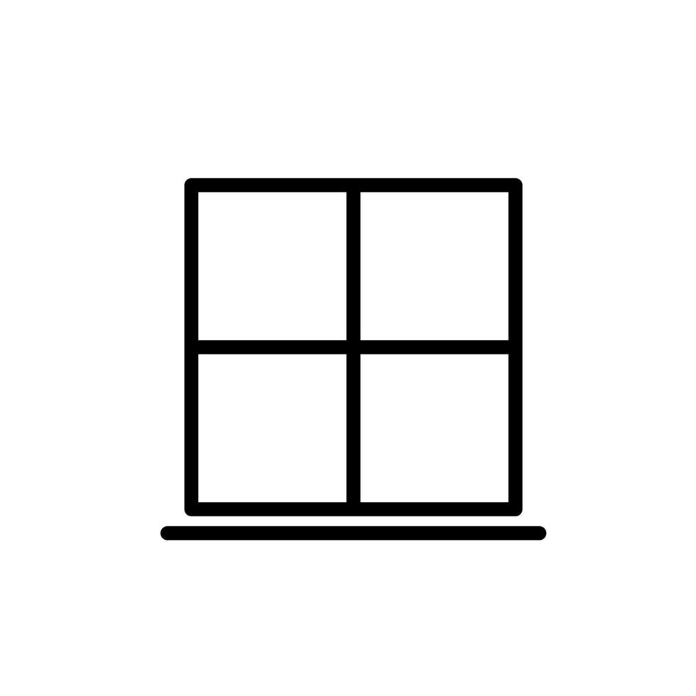 Abbildung Vektorgrafik des Fenstersymbols vektor