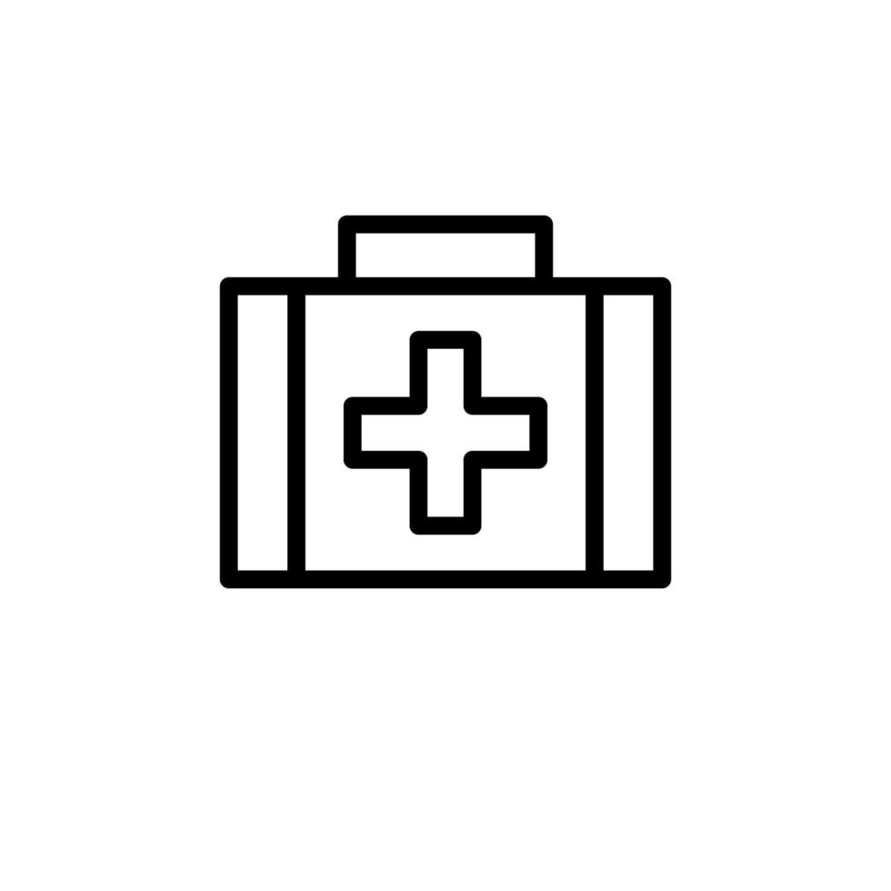 illustration vektorgrafik av första hjälpen medicinsk box vektor