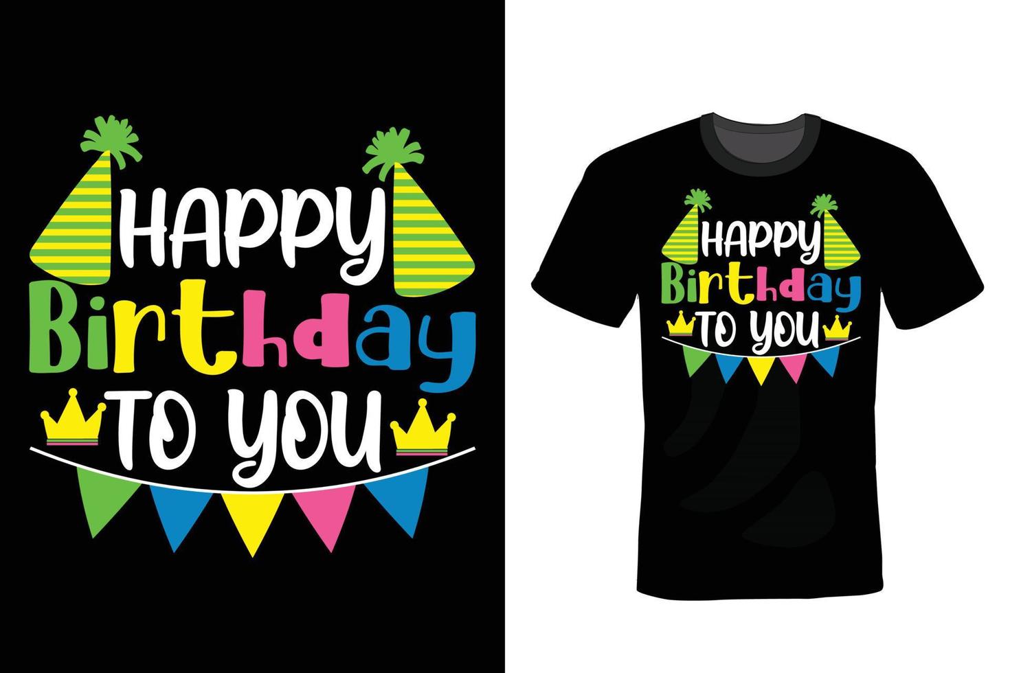 Geburtstags-T-Shirt-Design, Vintage, Typografie vektor