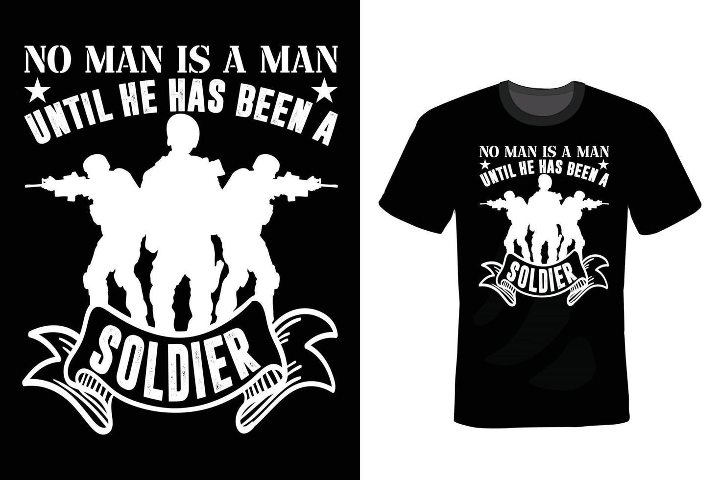Armee-T-Shirt-Design, Vintage, Typografie vektor
