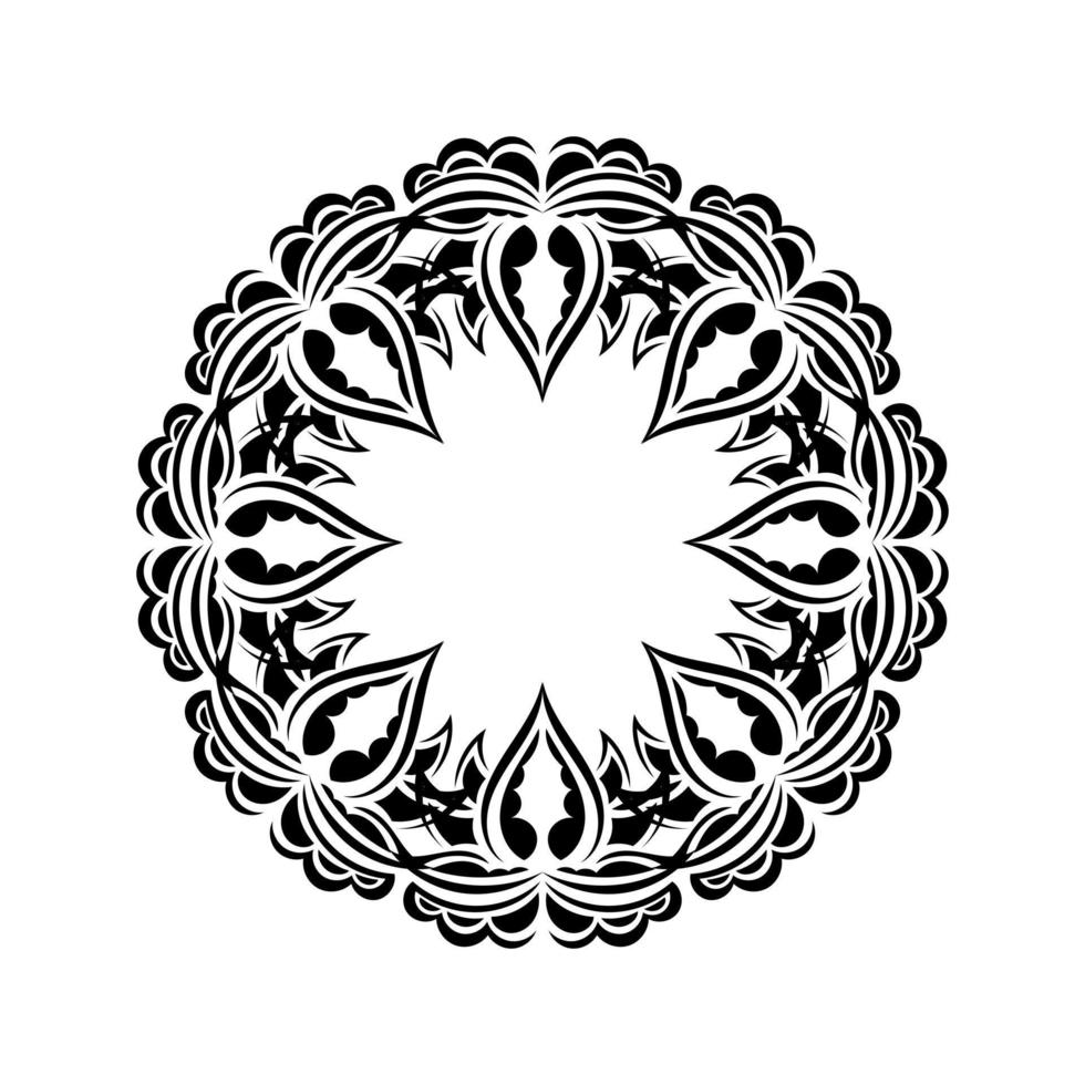 dekorativa ornament i form av en blomma. mandala bra för tatueringar, tryck och vykort. vektor illustration