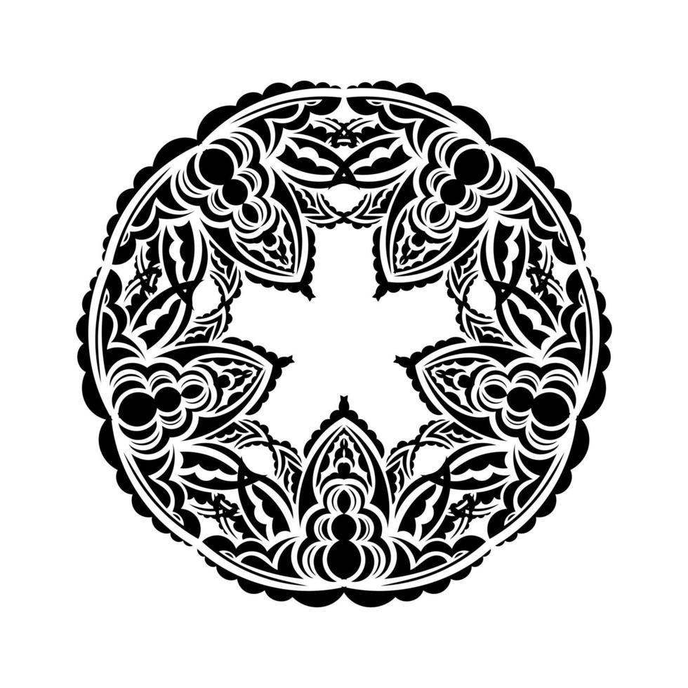 dekorativa ornament i form av en blomma. mandala bra för logotyper, tryck och vykort. isolerad på vit bakgrund. vektor illustration