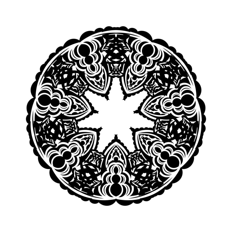 dekorativa ornament i form av en blomma. mandala bra för logotyper, tatueringar, tryck och vykort. isolerad på vit bakgrund. vektor illustration