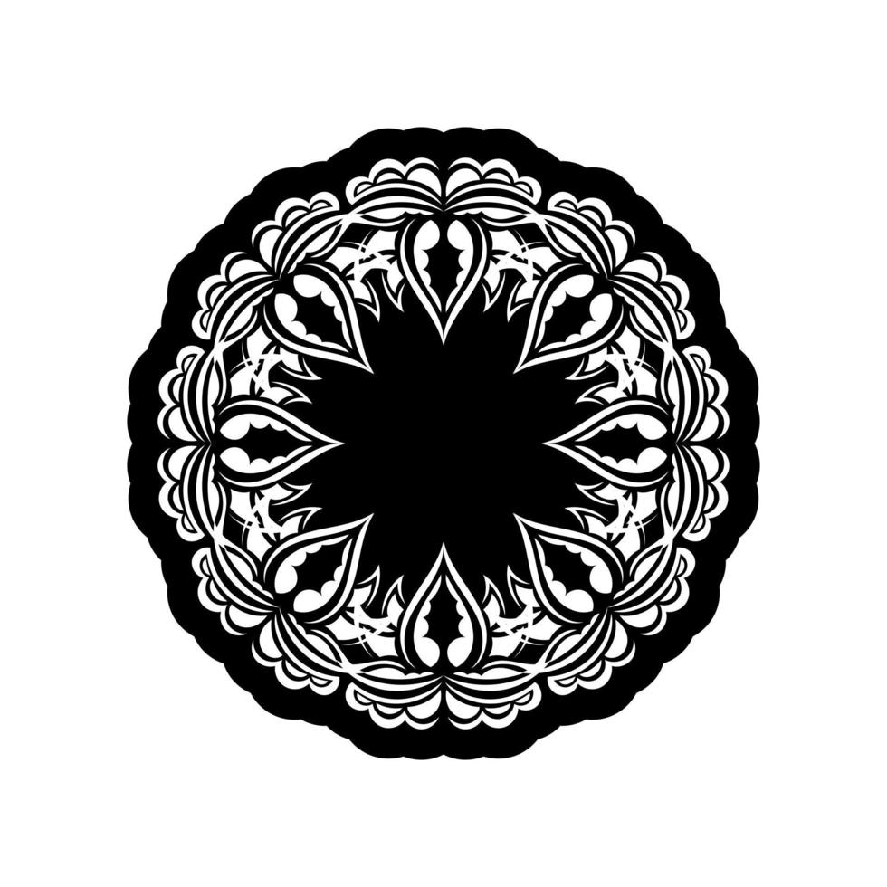 mandala ornament i form av en blomma. bra för tatueringar, tryck och kort. vektor illustration
