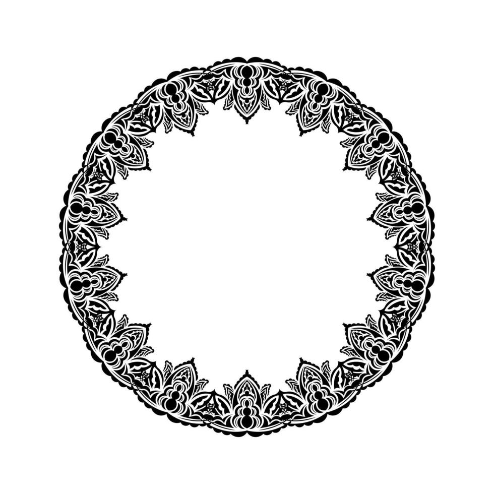 dekorative Ornamente in Form einer Blume. Mandala gut für Tattoos, Drucke und Postkarten. isoliert auf weißem Hintergrund. Vektor-Illustration vektor