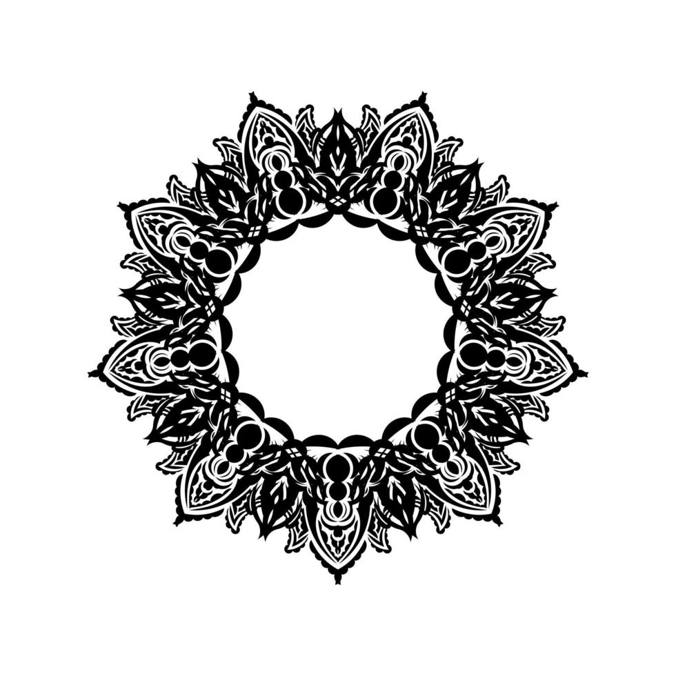 dekorativa ornament i form av en blomma. mandala bra för menyer, tatueringar, tryck och vykort. vektor illustration