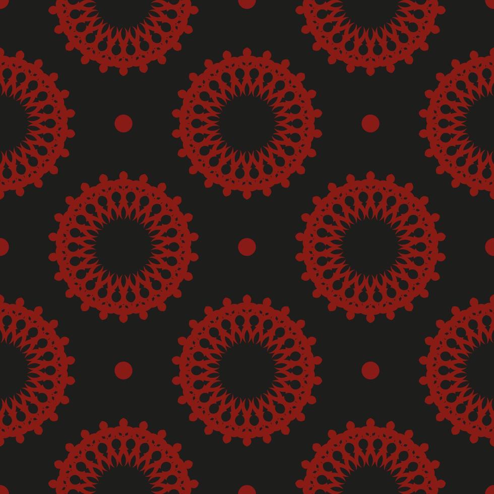 kinesiska svarta och röda abstrakta sömlösa vektorbakgrund. tapeter i en mall i vintagestil. indiskt blommigt element. grafisk prydnad för tapeter, förpackning, inslagning. vektor