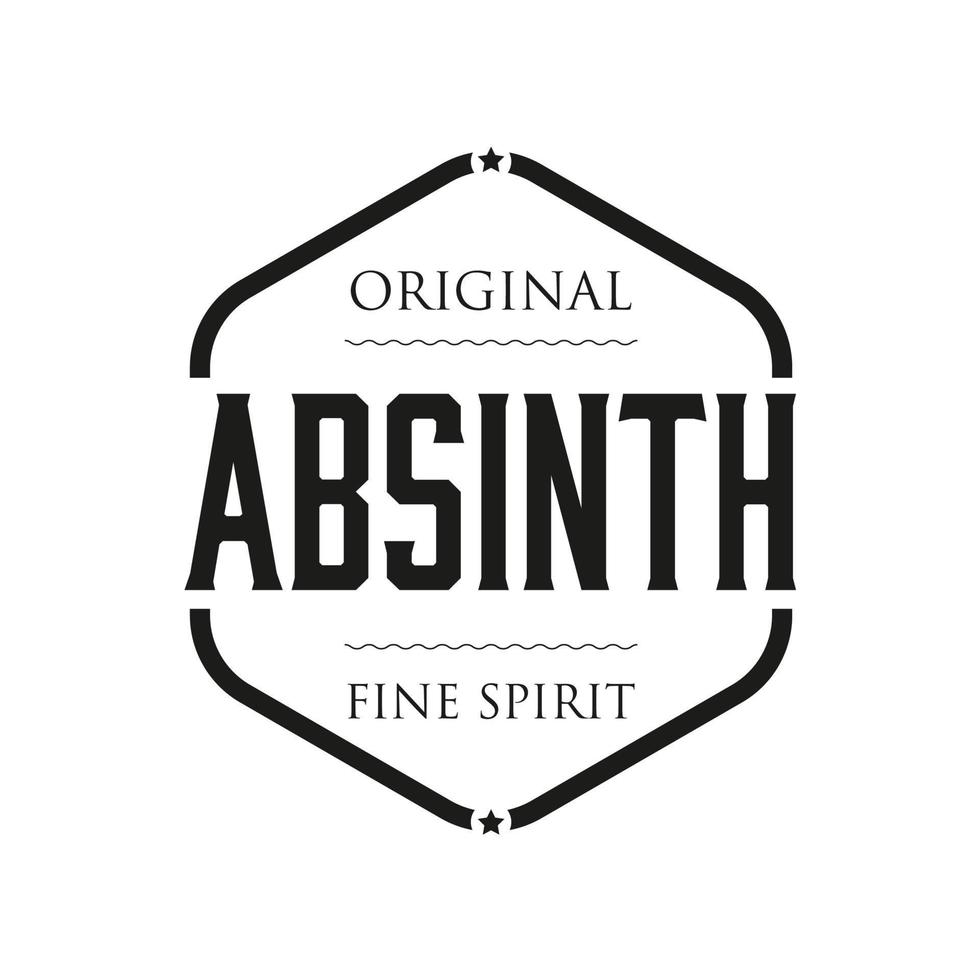 originaler Absinth-Spirit-Zeichen-Vintage-Stempel vektor