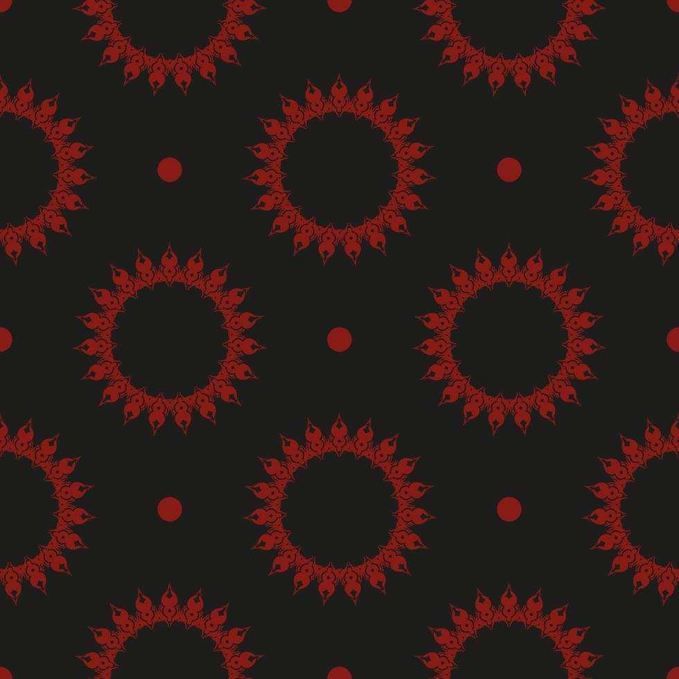 Chinesischer schwarzer und roter abstrakter nahtloser Vektorhintergrund. Tapete in einer Vorlage im Vintage-Stil. vektor