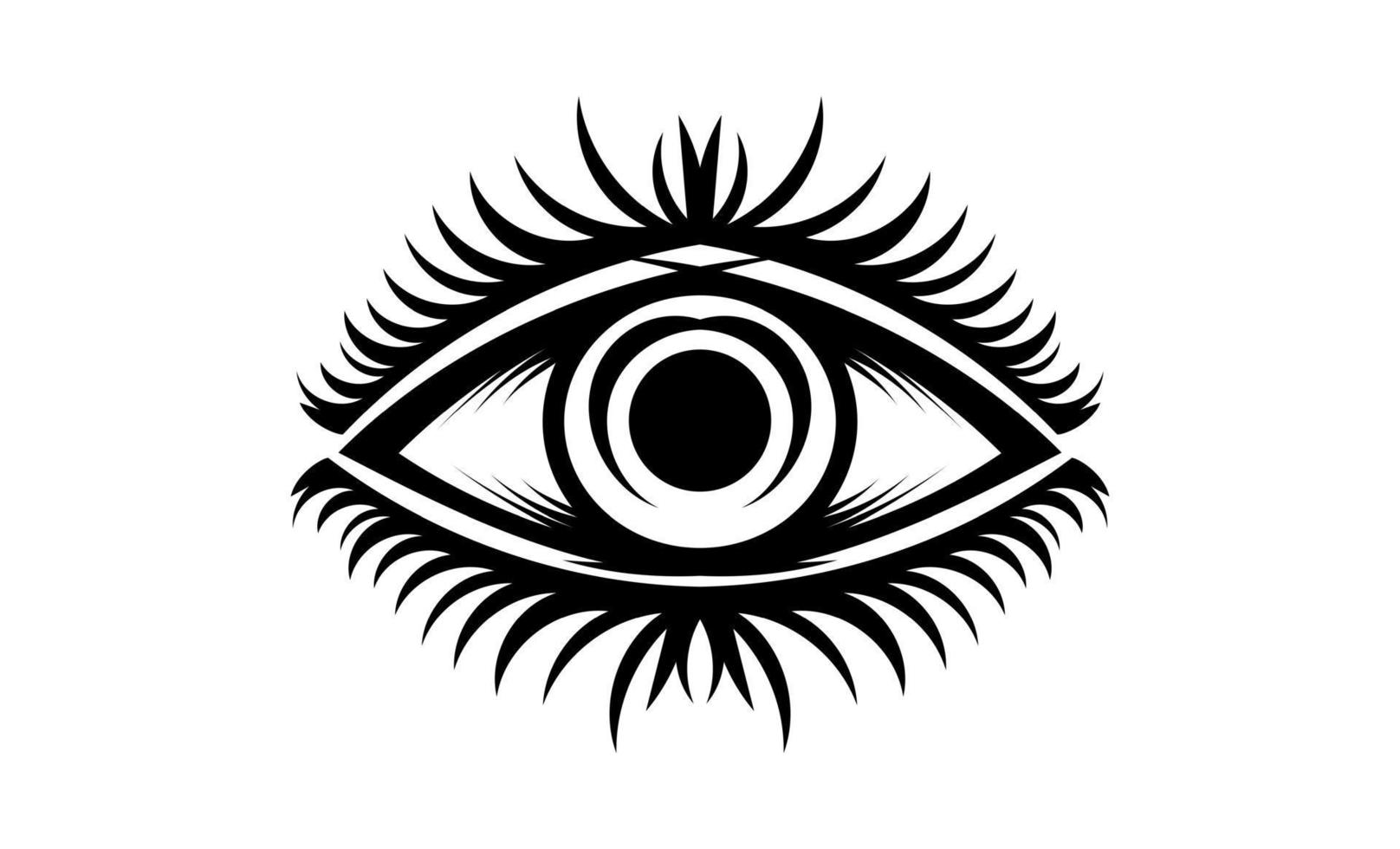 All Seeing Eye Freimaurer-Symbol-Tätowierung. Vision des Emblems der Vorsehung. Vektor-Illustration. vektor