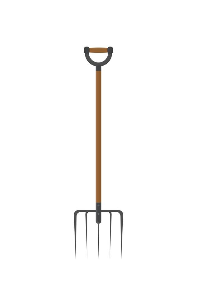 Garten Mistgabel-Symbol, Cartoon-Stil. Illustration von Gartengeräten. Skizzenstil. vektor