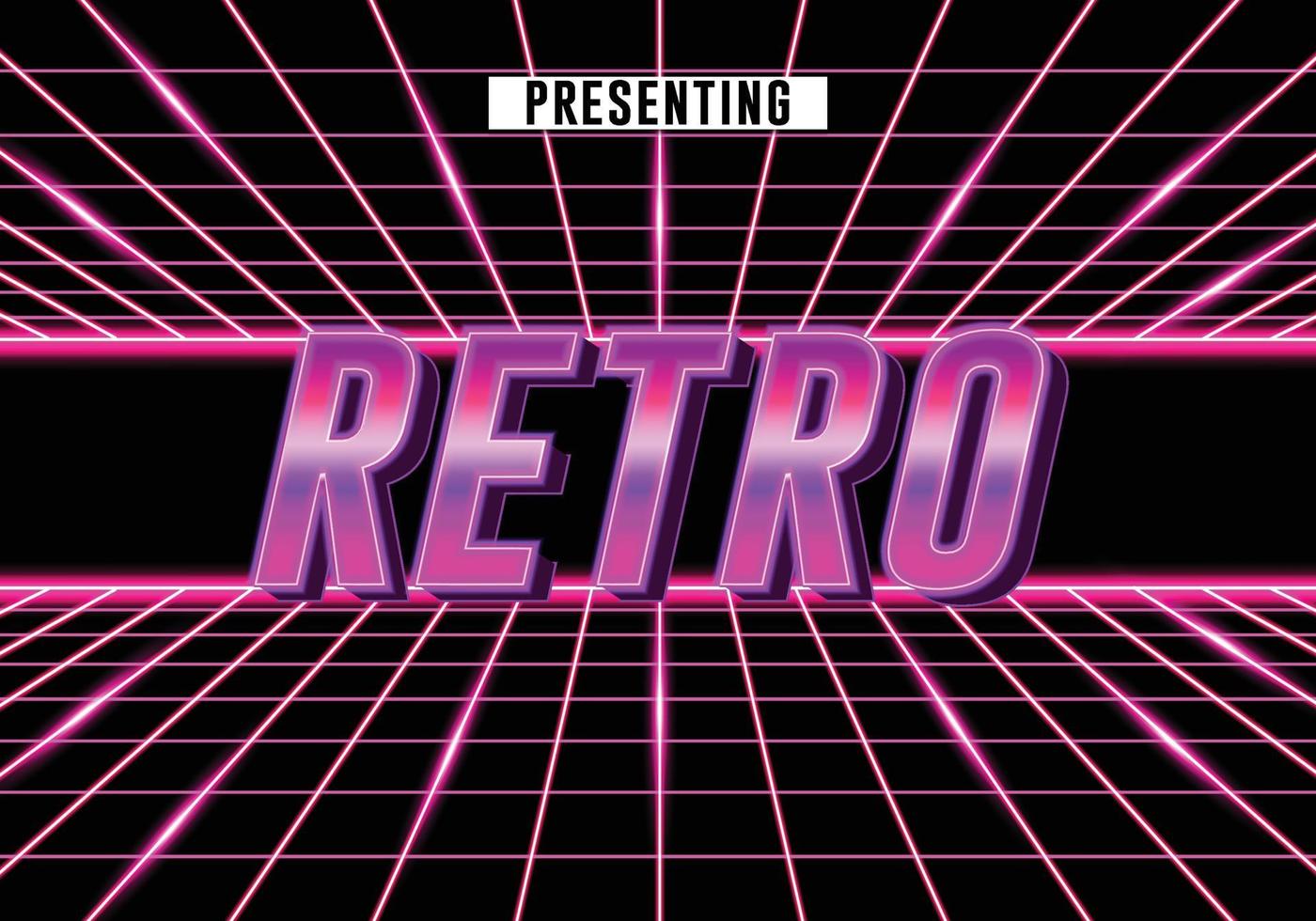 retrodesign med gnistrande neonfärg vektor