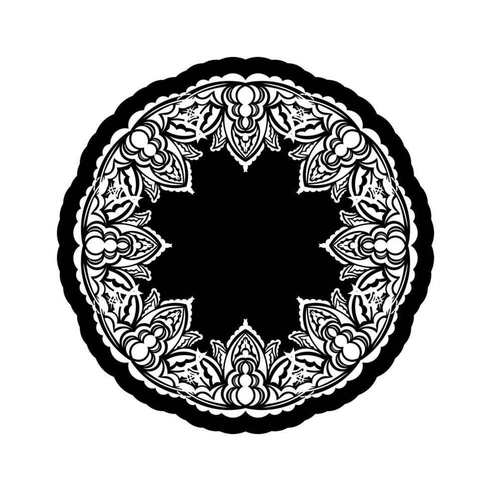 mandala ornament i form av en blomma. bra för menyer, utskrifter och vykort. vektor illustration