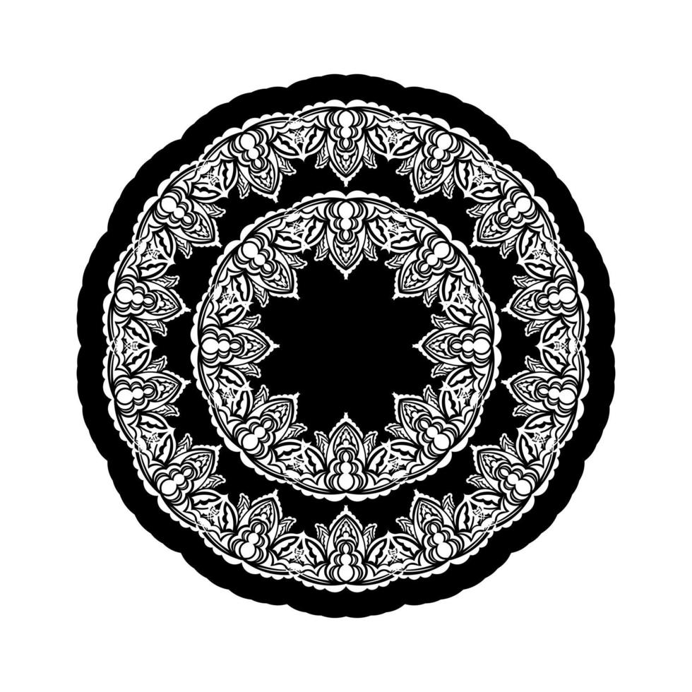 Mandala-Ornamente in Form einer Blume. gut für Tattoos, Drucke und Karten. isoliert auf weißem Hintergrund. Vektor-Illustration vektor