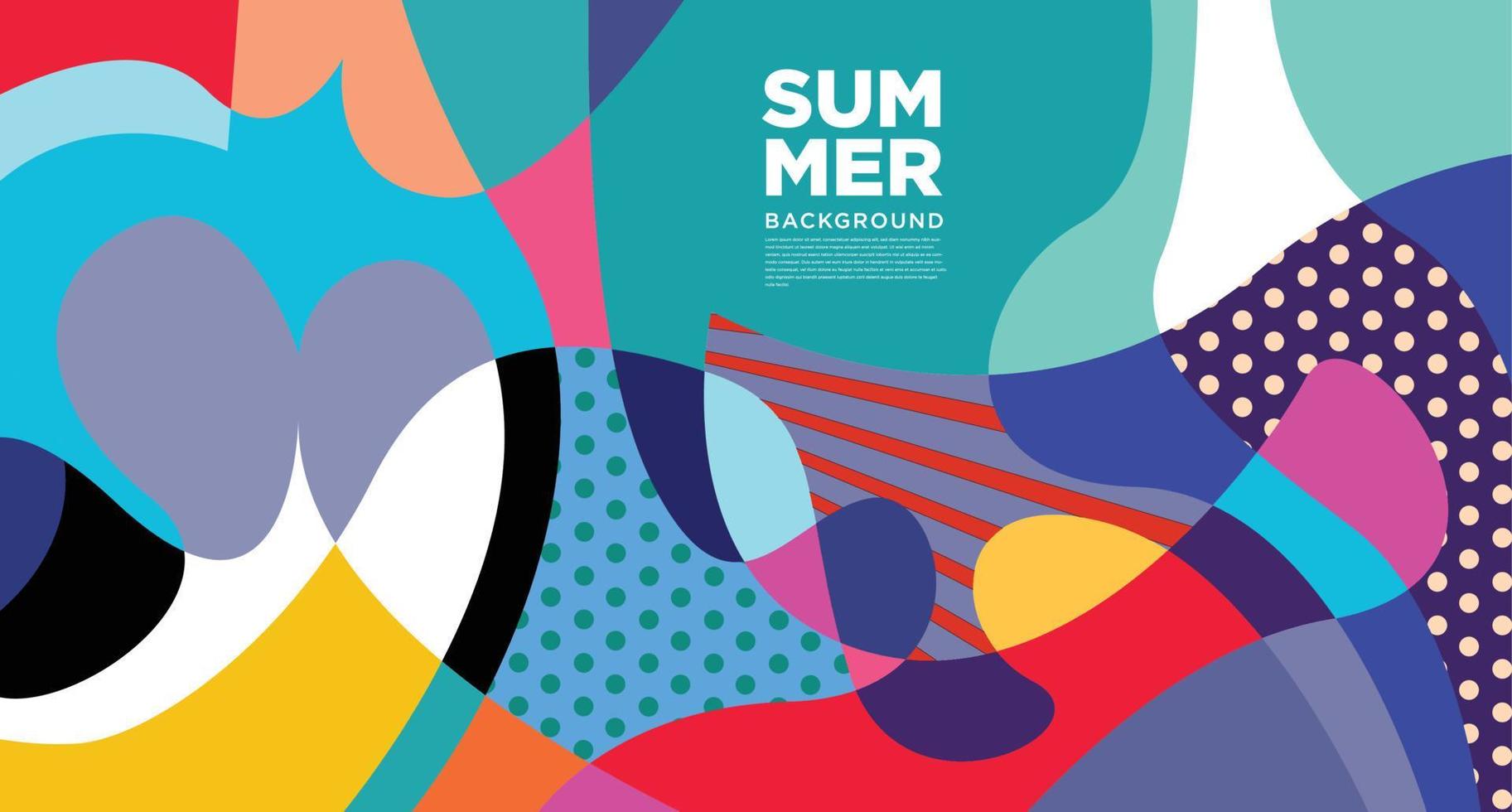 färgglada abstrakt vektor vätska och flytande banner för sommaren