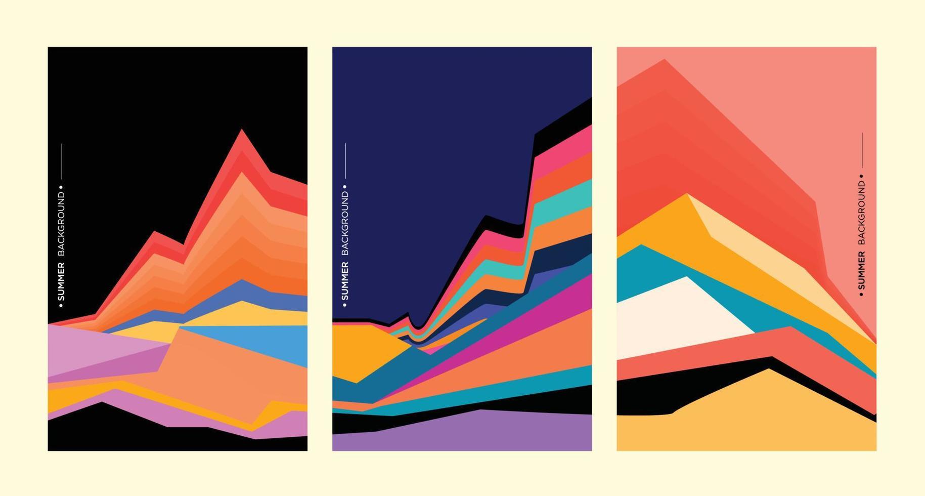 bunte abstrakte geometrische hintergrundillustration für sommerplakat vektor