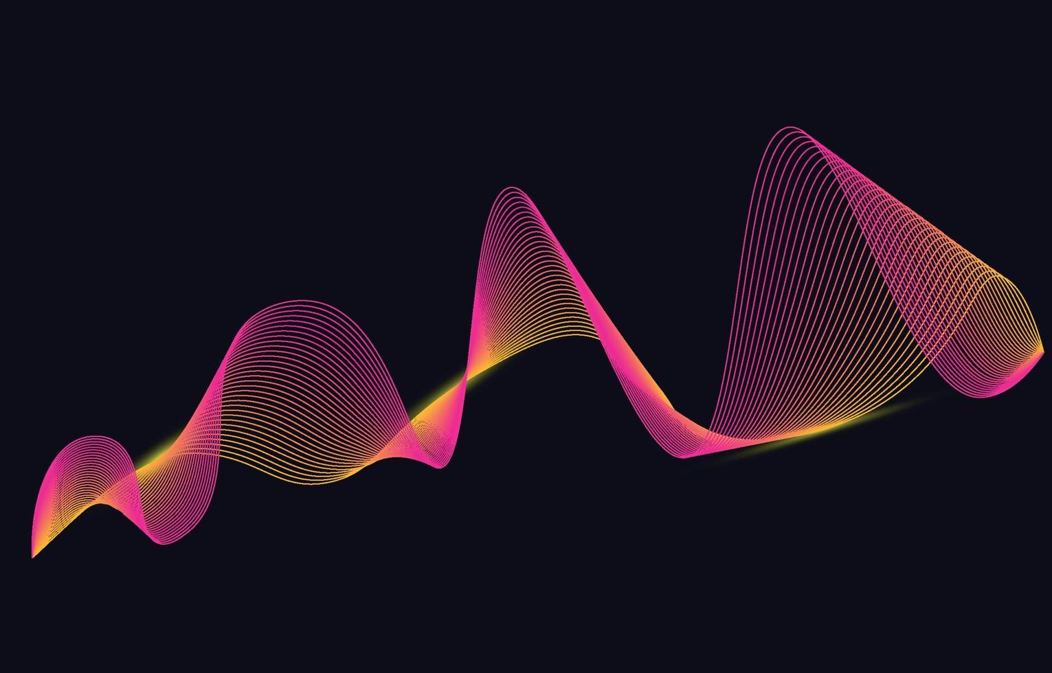 abstrakt bakgrund, linje vågelement, ljudspektrum equalizer tapeter, vektor futuristisk partikelteknologi illustration.