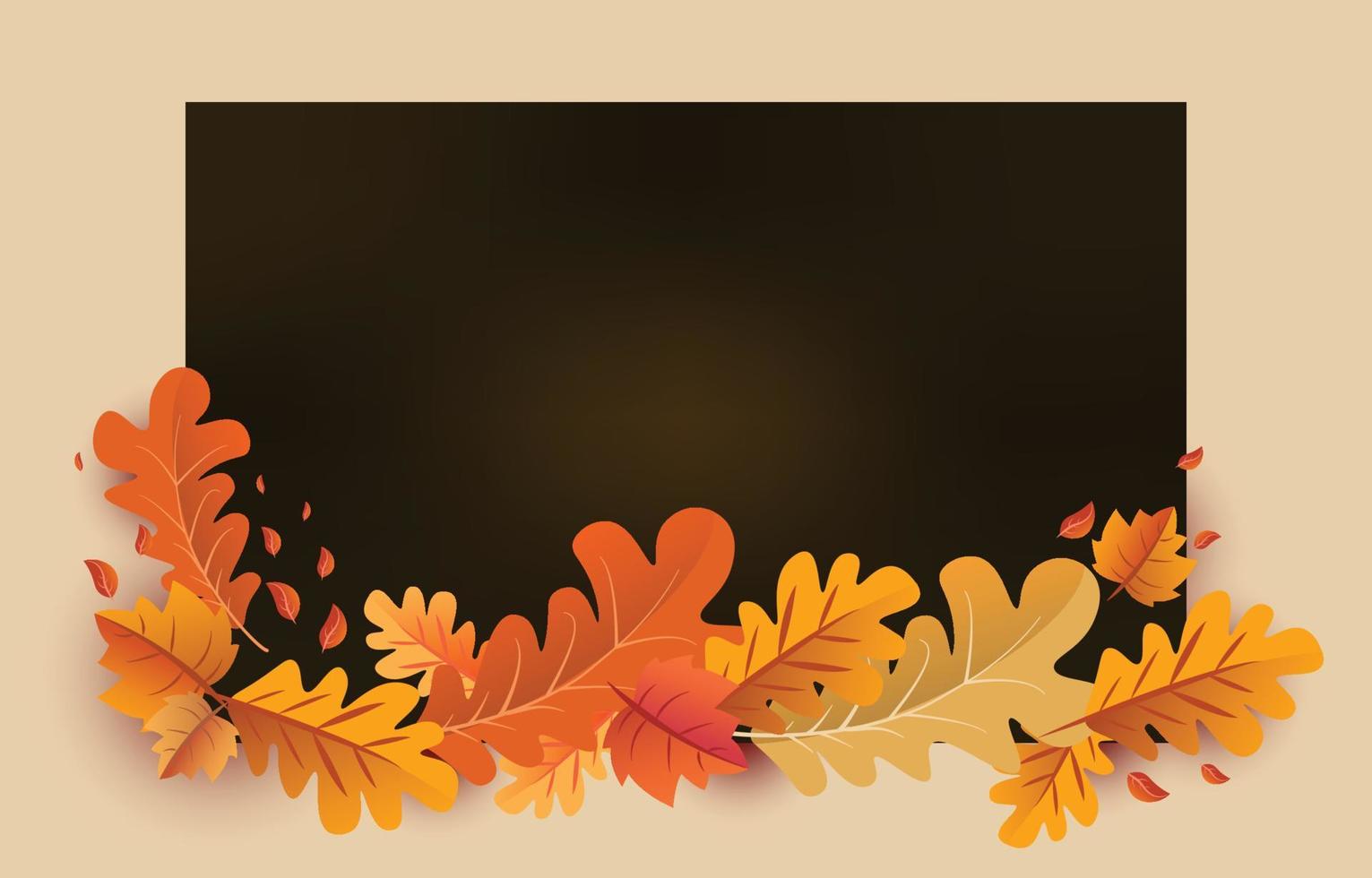 Herbsthintergrund mit Blättern goldgelb. herbstkonzept, für tapeten, postkarten, grußkarten, website-seiten, banner, online-verkauf. Vektor-Illustration vektor