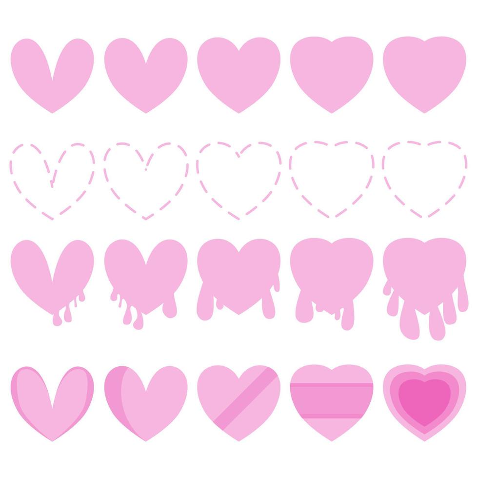 hjärta bakgrund med skugga på rosa bakgrund, alla hjärtans dag koncept, par, kärlek, presentpapper vektor