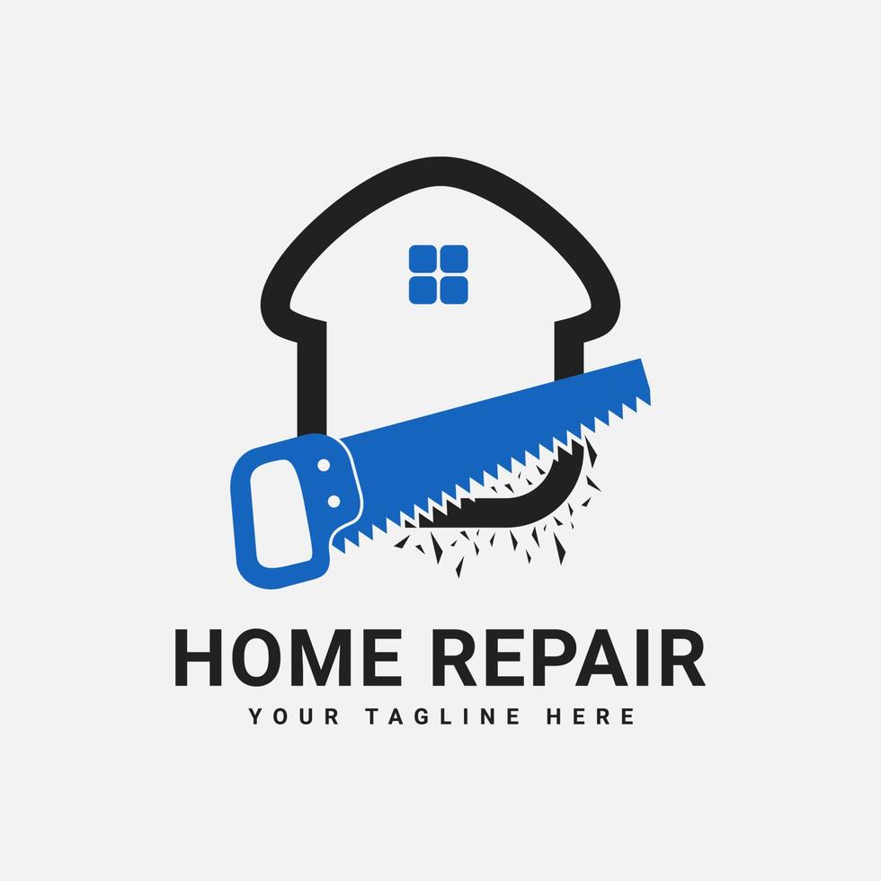 Logo-Design für die Reparatur zu Hause vektor