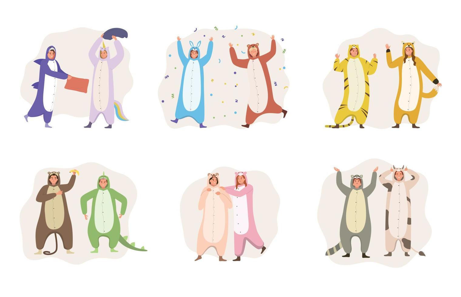 kigurumi platt set vektor