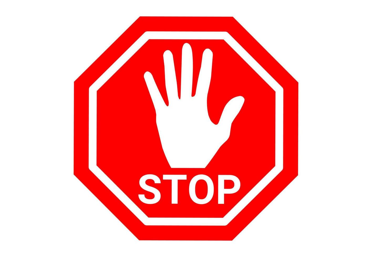 Hand-Stopp-Schild vektor