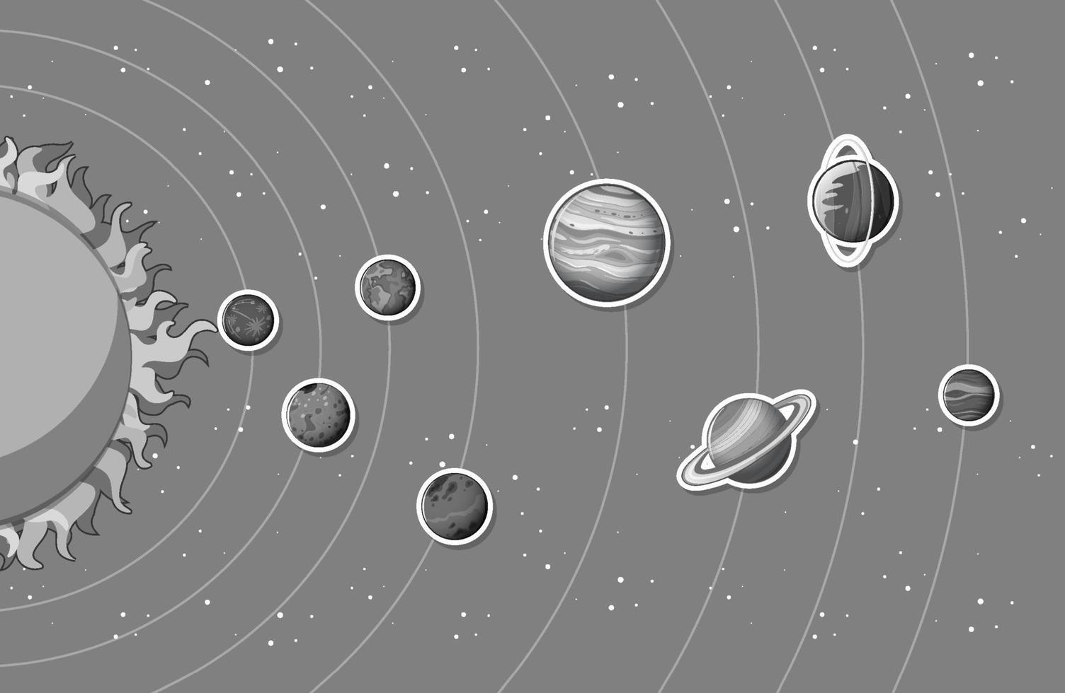 Sonnensystem mit Planeten vektor