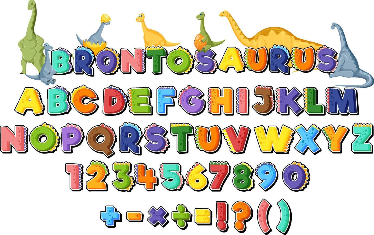 engelska alfabet med az-bokstäver och nummer 0-9 vektor