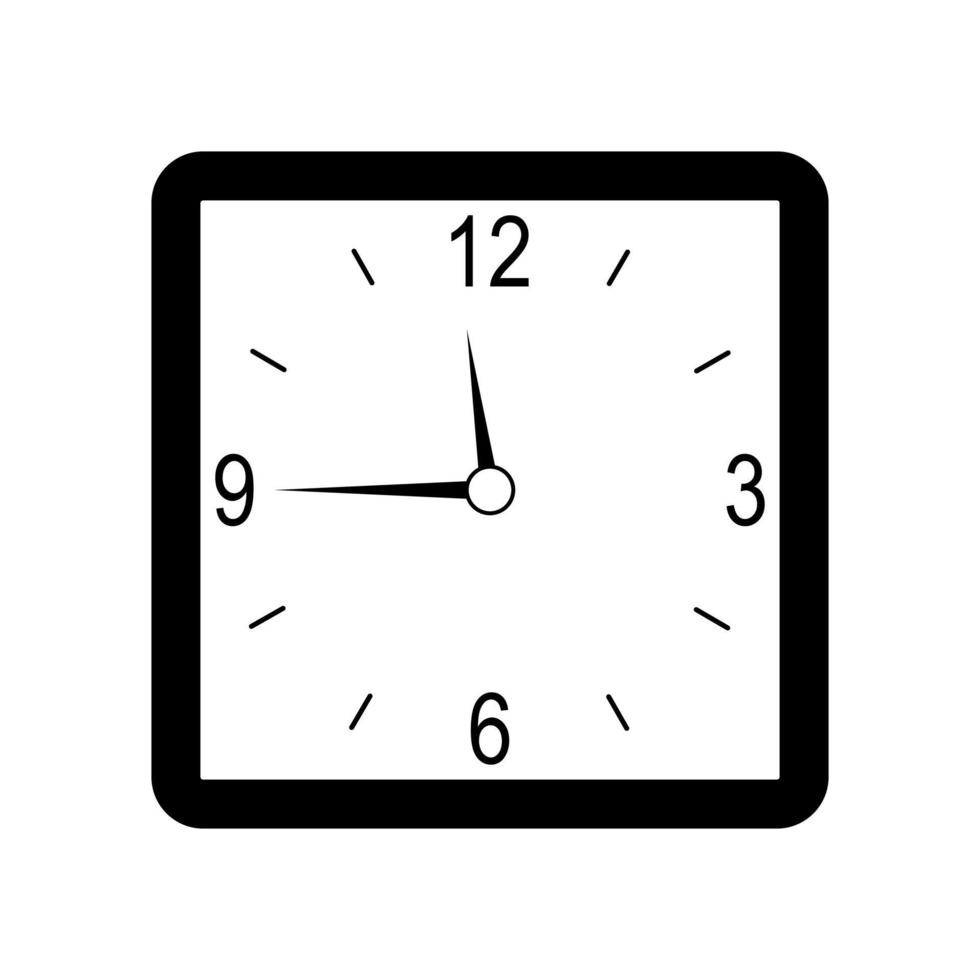klockikon, tidsikon, klockikonvektor på vit bakgrund vektor