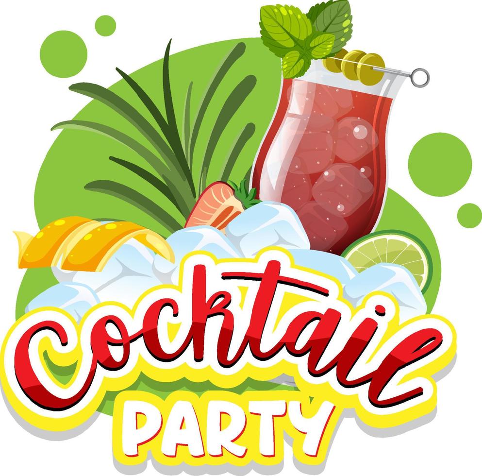 ein Bannertext für eine Cocktailparty vektor