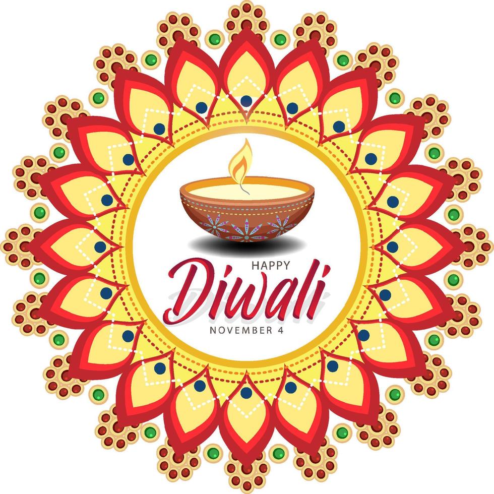 Happy Diwali Indian Festival Banner vektor