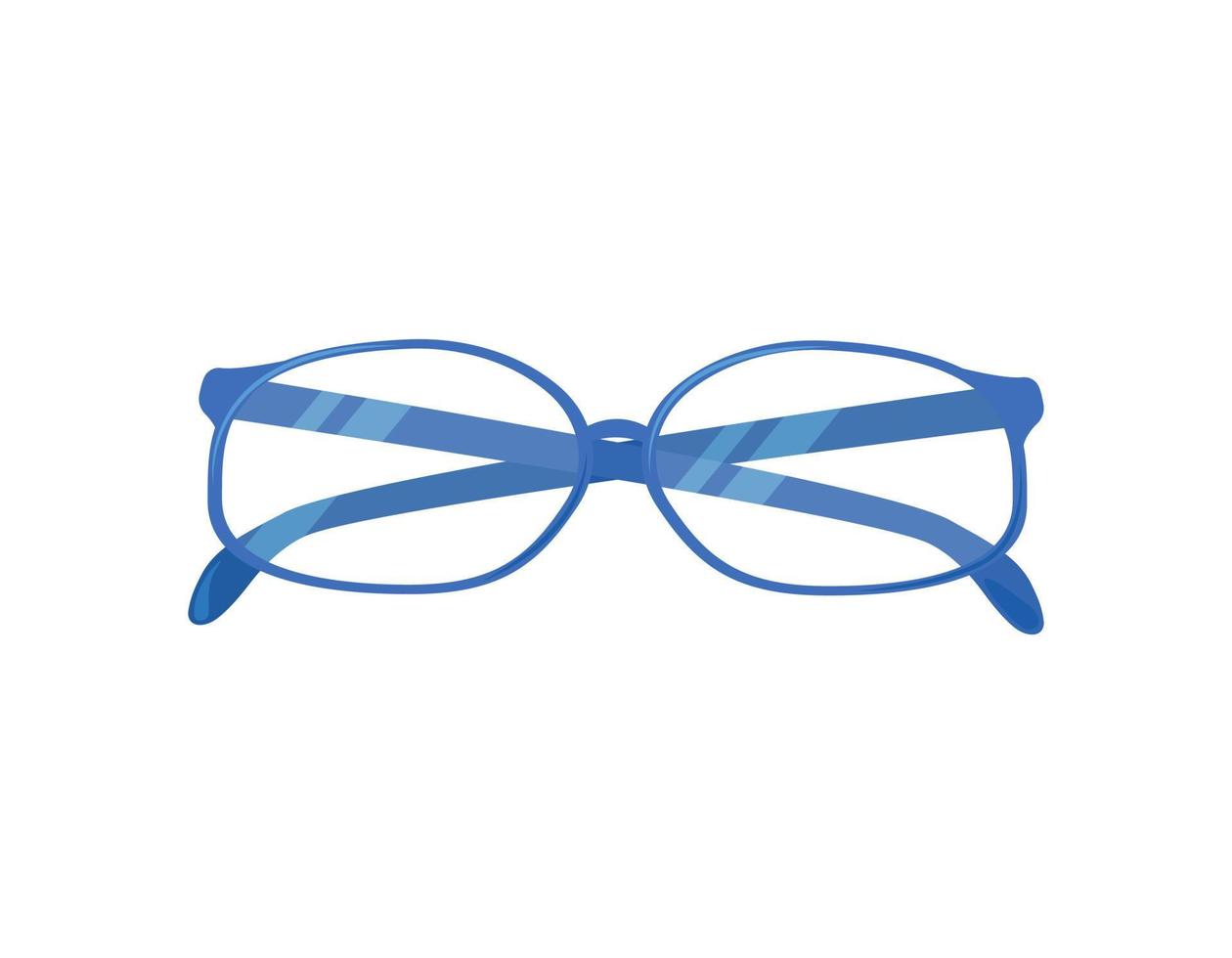 Brille isoliert. vektorflache illustration von optischen brillen. transparente Brille für das Sehvermögen. Brille auf weißem Hintergrund vektor