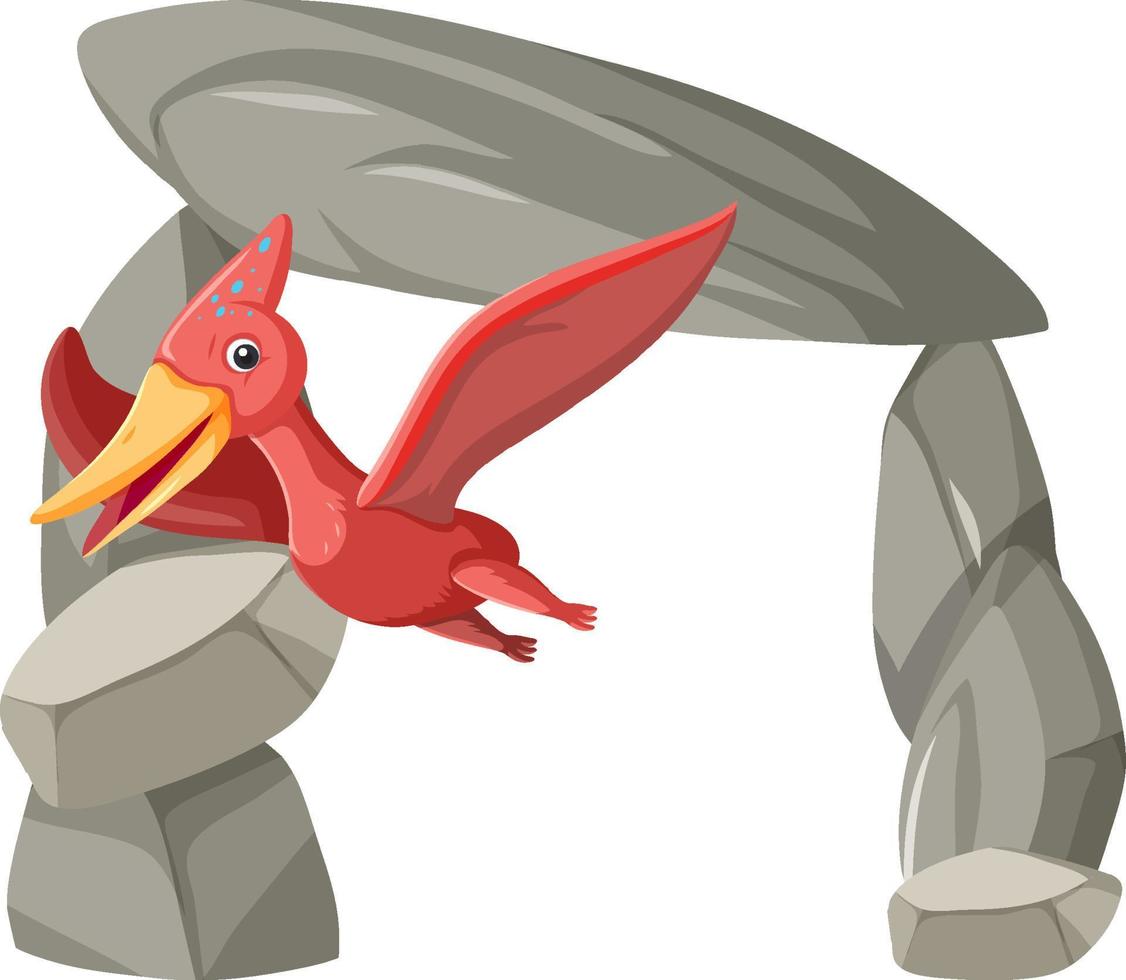 söta pterosaurier dinosaurie tecknad vektor