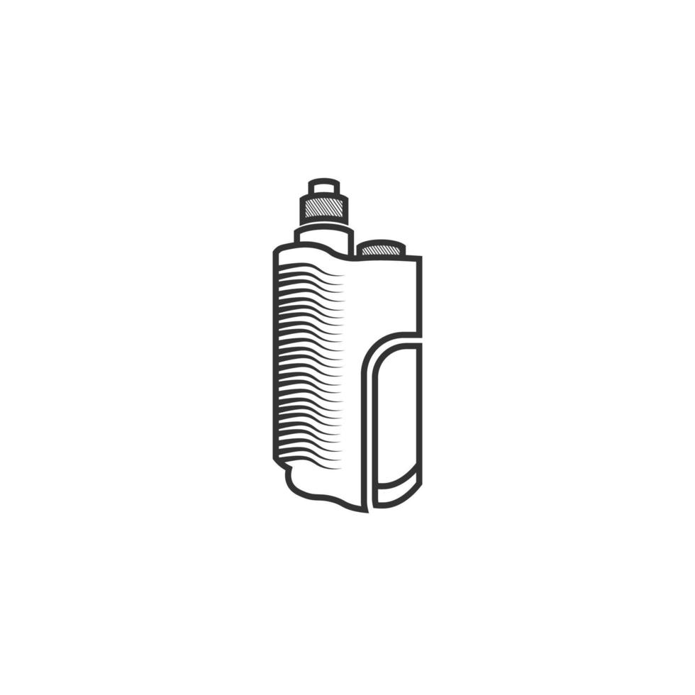 Dampfzigarettenrauch-Logo-Design vektor