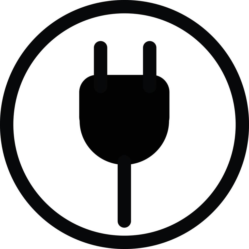 plug-in-ikonen. symbol för elektrisk kontakt. vektor