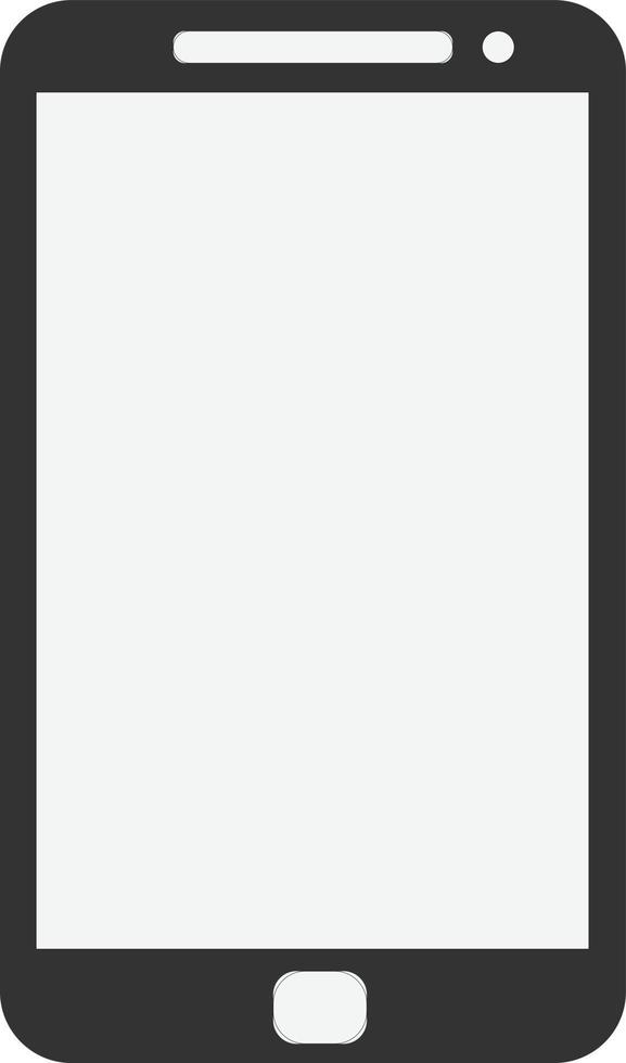 vektor illustration av svart modern realistisk smartphone med tom vit skärm.