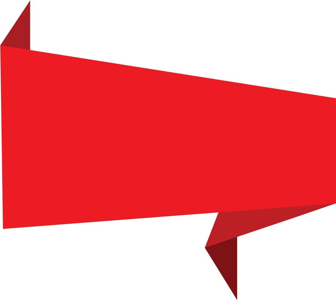 rött band banner ikon. abstrakt rött banderollband. röd banner för text horisontell. vektor