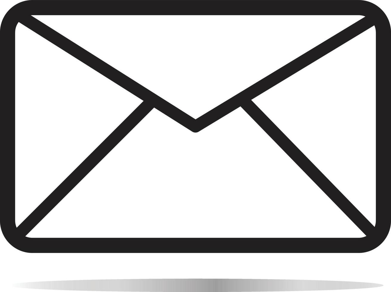 E-Mail-Symbol. E-Mail-Zeichen. flacher Stil. E-Mail-Symbol. vektor