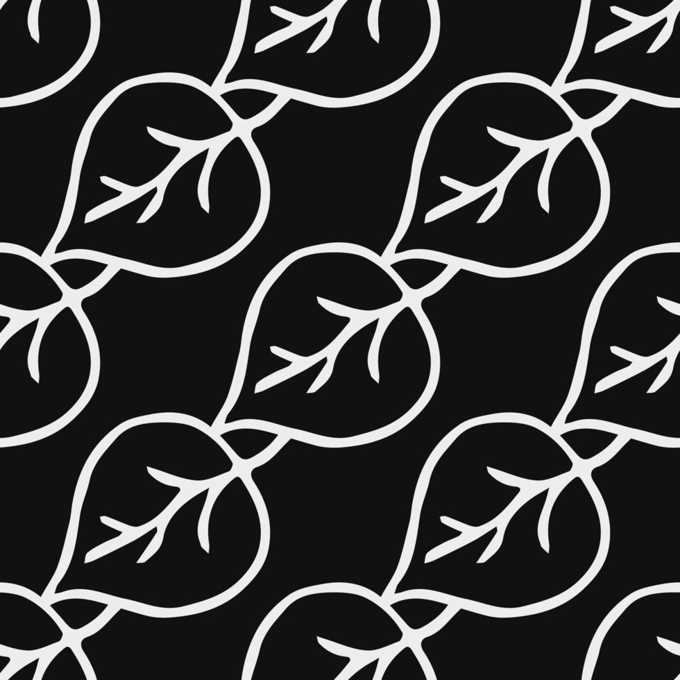 sömlös blommig vektor mönster. doodle vektor med blommig prydnad på svart bakgrund. vintage blommig dekor